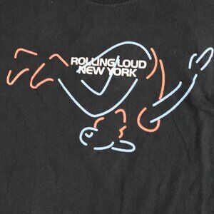 Rolling Loud Shirt Large Black NYC Asap Travis Scott Wu-Tang Double Sided 2019